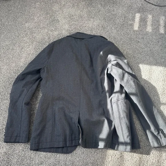 Burberry Brit Navy and Gray Quilted Jacket men’s Medium - zip out “vest” - Picture 9 of 9